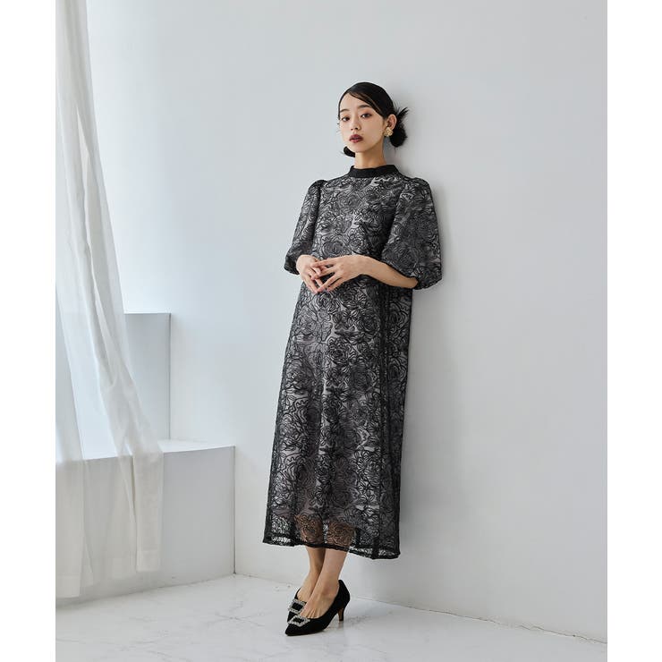 niana スパンコールフラワーレースAラインドレス　オケーションドレス スパンコールフラワーレースAラインドレス マタニティ 妊婦 結婚