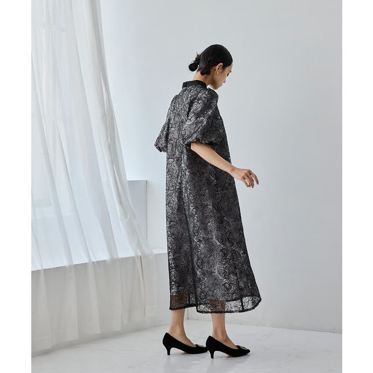 niana ニアナ スパンコールフラワーレースAラインドレス[品番