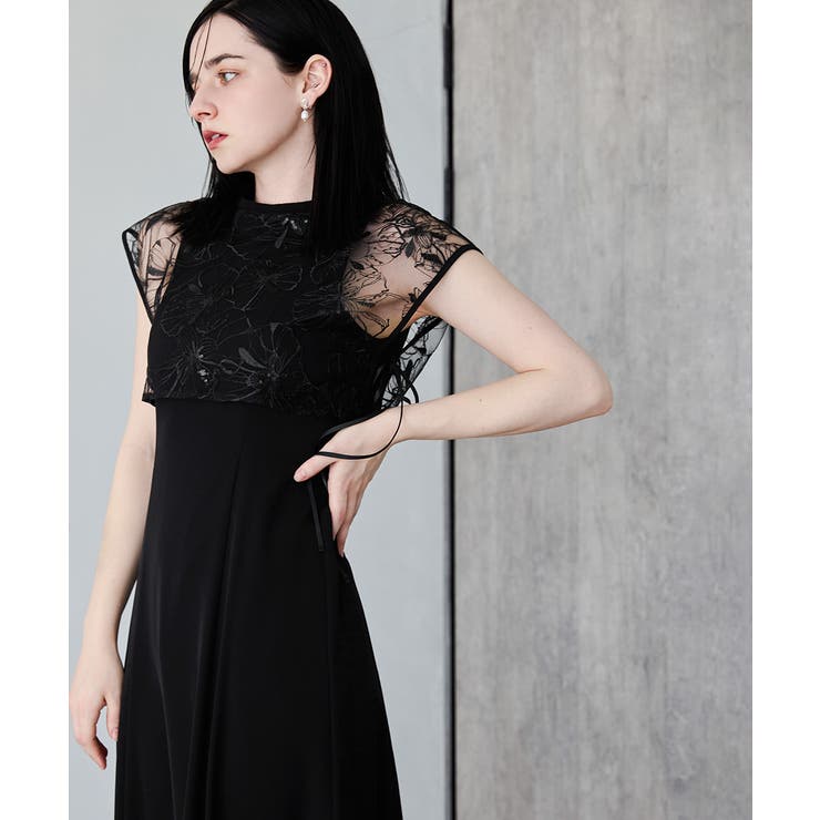 niana ニアナ スパンコールレースドッキングドレス | Fashion Letter | 詳細画像11 