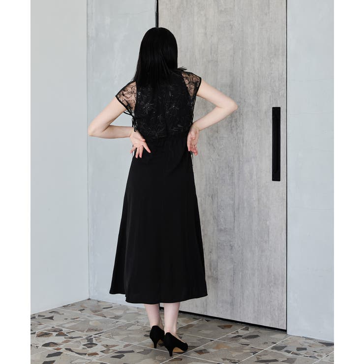 niana ニアナ スパンコールレースドッキングドレス | Fashion Letter | 詳細画像12 