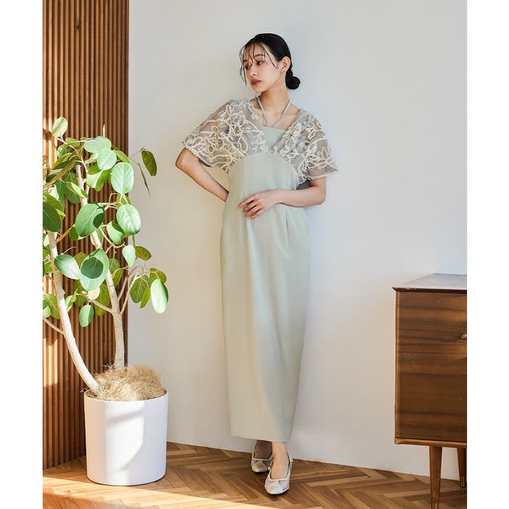 niana フェザーフラワーレイヤードドレス niana ニアナ フェザーフラワーレイヤードドレス[品番：FT000010140