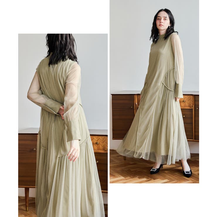 niana ニアナ ラメチュールAラインドレス[品番：FT000010122]｜Fashion