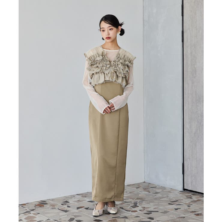 niana ニアナ タフタチュールベストセットドレス | Fashion Letter | 詳細画像7 