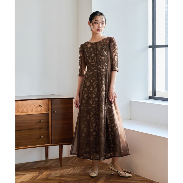 niana ニアナ フラワーレースフレアドレス | Fashion Letter | 詳細画像4 