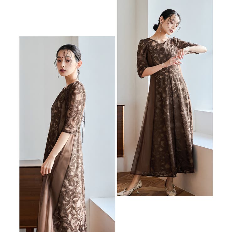 niana ニアナ フラワーレースフレアドレス | Fashion Letter | 詳細画像5 