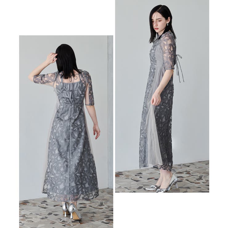 niana ニアナ フラワーレースフレアドレス | Fashion Letter | 詳細画像14 