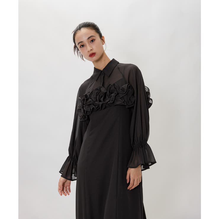 niana ニアナ フリルシャツレイヤードドレス | Fashion Letter | 詳細画像3 