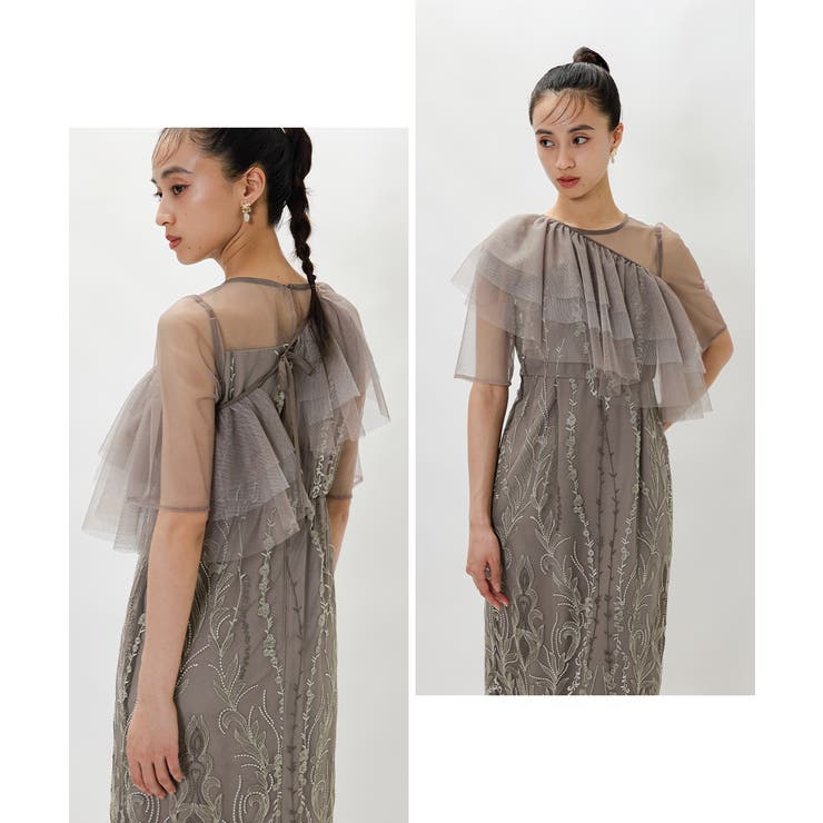 niana ニアナ マルチケープ刺繍レースドレス | Fashion Letter | 詳細画像4 