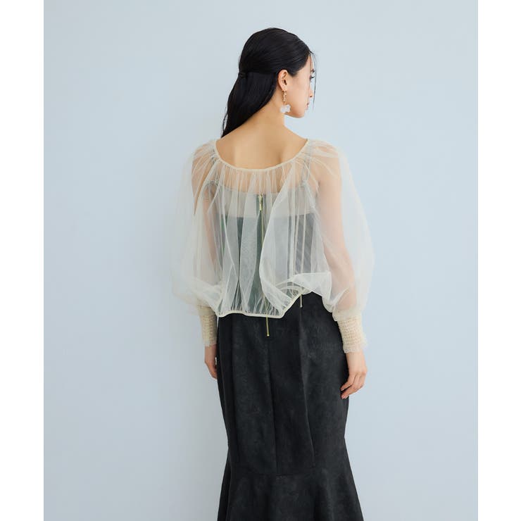 niana ニアナ ドルマンスリーブシアーボレロ | Fashion Letter | 詳細画像6 