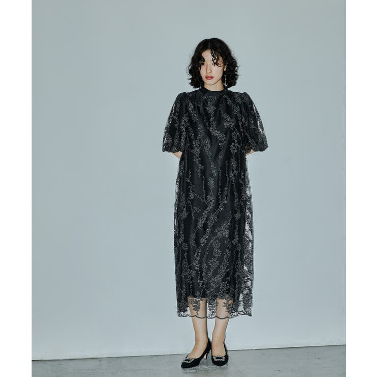 niana ニアナ 刺繍レースAラインドレス[品番：FT000009824]｜Fashion