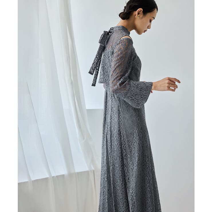 niana ニアナ ショルダークロスラインレースドレス | Fashion Letter | 詳細画像5 