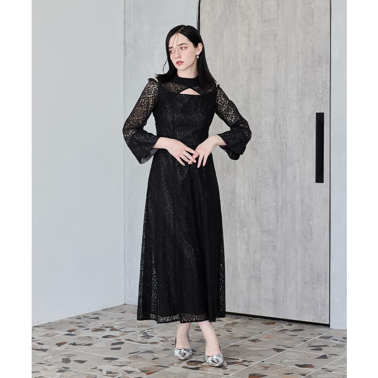 niana ニアナ ショルダークロスラインレースドレス | Fashion Letter | 詳細画像13 