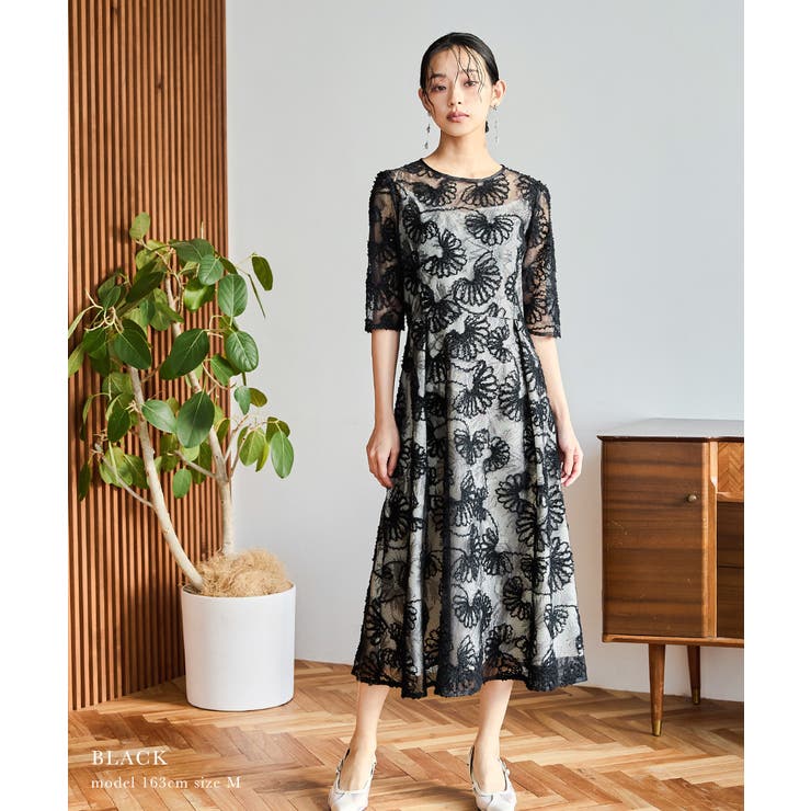 niana ニアナ フラワーレースフレアドレス | Fashion Letter | 詳細画像2 