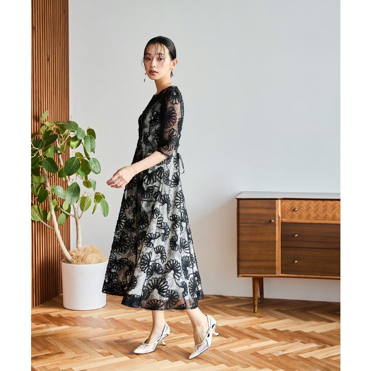 niana ニアナ フラワーレースフレアドレス | Fashion Letter | 詳細画像3 