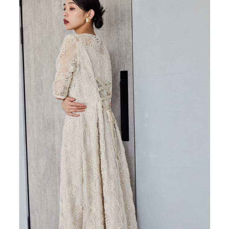 niana ニアナ フラワーレースフレアドレス | Fashion Letter | 詳細画像11 