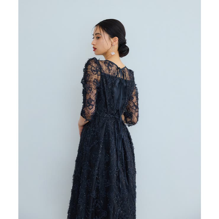 niana ニアナ スパンコールフラワーレースドレス | Fashion Letter | 詳細画像16 