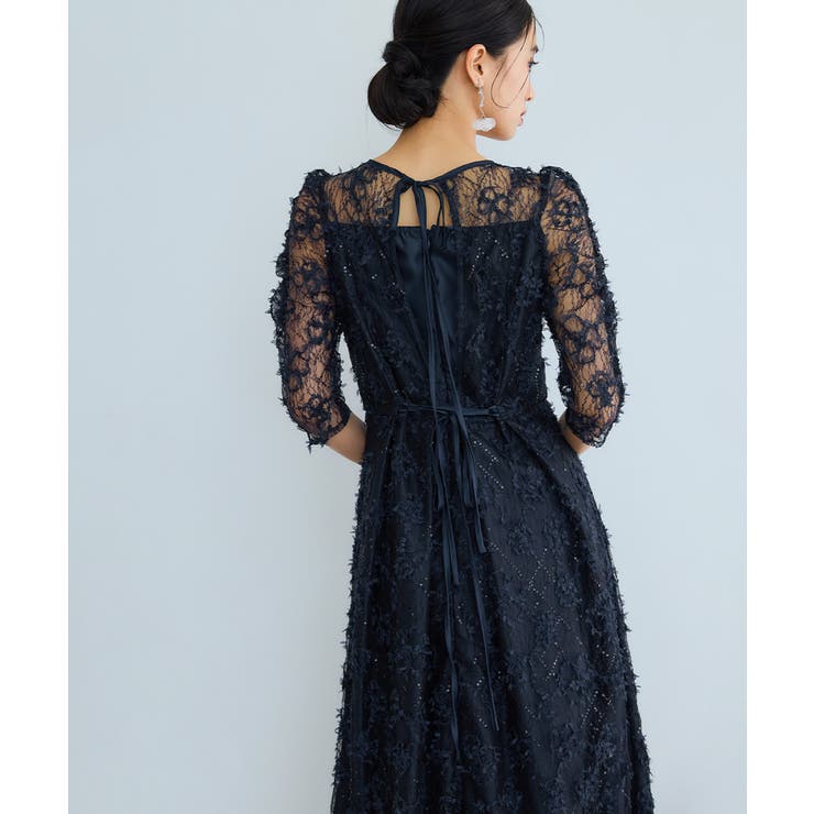 niana ニアナ スパンコールフラワーレースドレス | Fashion Letter | 詳細画像17 