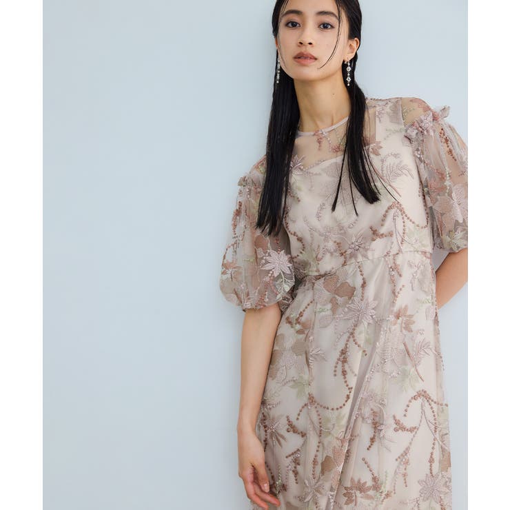 niana ニアナ パフスリーブエンブロイダリードレス | Fashion Letter | 詳細画像16 