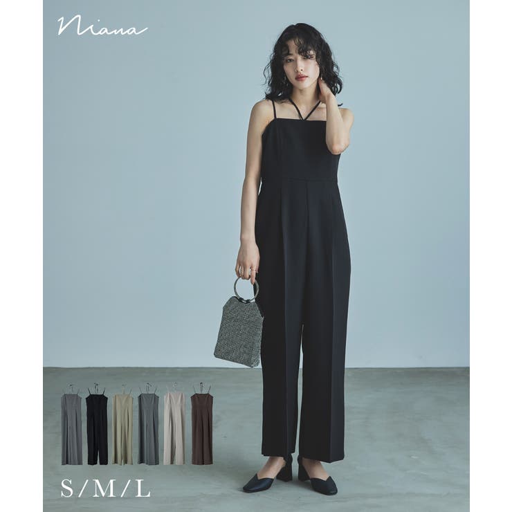 niana ニアナ ダブルクロスオールインワンドレス | Fashion Letter | 詳細画像1 