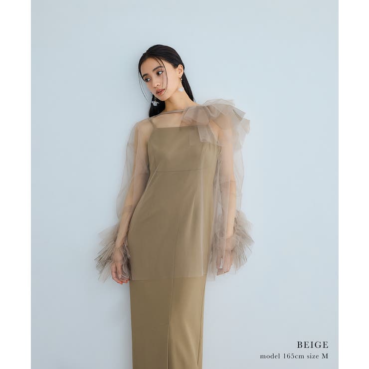 オケーションドレス　niana ブルーミングチュールドレス　M niana ニアナ ブルーミングチュールドレス[品番：FT000010282