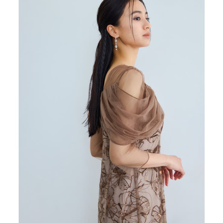 niana ニアナ オフショルダースパンコール刺繍レースドレス | Fashion Letter | 詳細画像14 