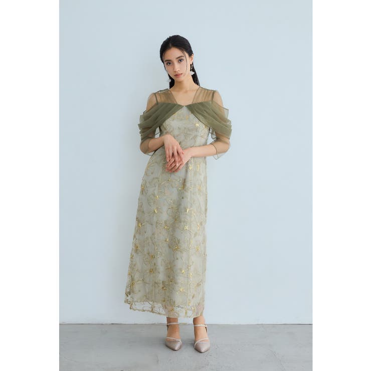 ファッションレター　nianaニアナ　セットアップ　パンツドレス　刺繍レース ファッションレター nianaニアナ セットアップ パンツドレス