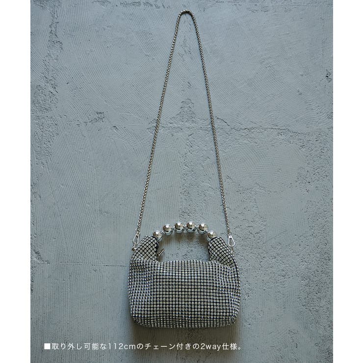 niana ニアナ 2wayボールハンドルラインストーンバッグ[品番