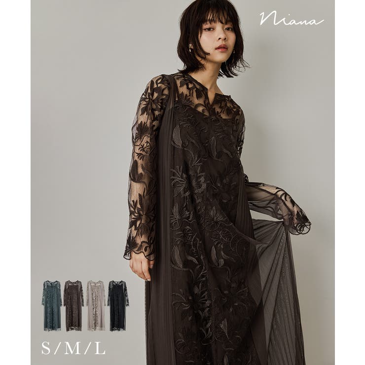 お値下げしました！niana エスニックサイドプリーツドレス niana ニアナ エスニックサイドプリーツドレス[品番：FT000009963