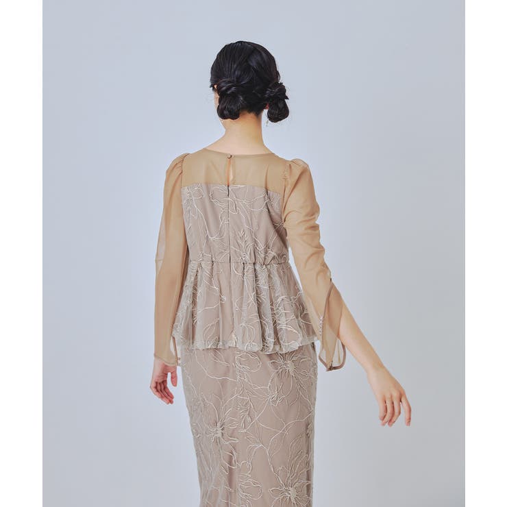 niana ニアナ　美品　パーティドレス　レース　オリーブ　ロングドレス　ラメ niana ニアナ パーティードレス[品番：FT000005803]｜Fashion