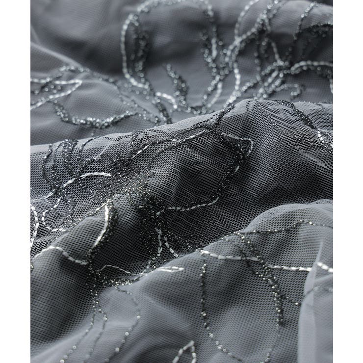 niana ニアナ ラメ刺繍レイヤードドレス[品番：FT000010347