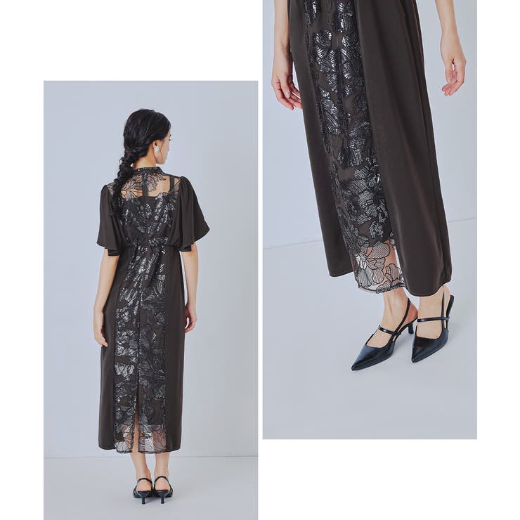 niana ニアナ スパンコール刺繍レースドレス | Fashion Letter | 詳細画像4 