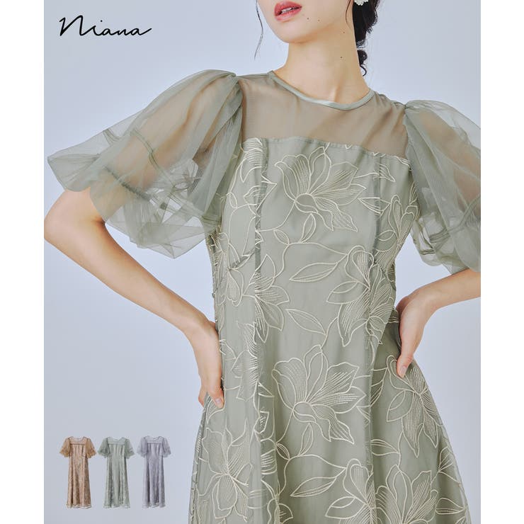 niana ニアナ リリーパターンレースドレス | Fashion Letter | 詳細画像1 