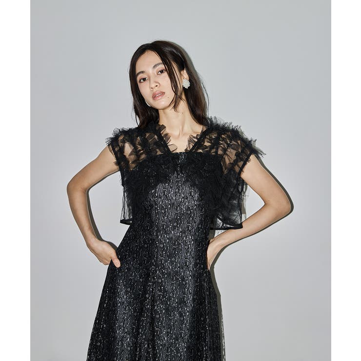【新品タグ付き】ニアナ　ドレス　（ボレロ付き） ニアナ niana ボレロアシンメトリーワンピースレイヤード
