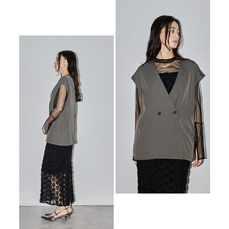 niana ニアナ ローズレースペンシルドレス[品番：FT000010407