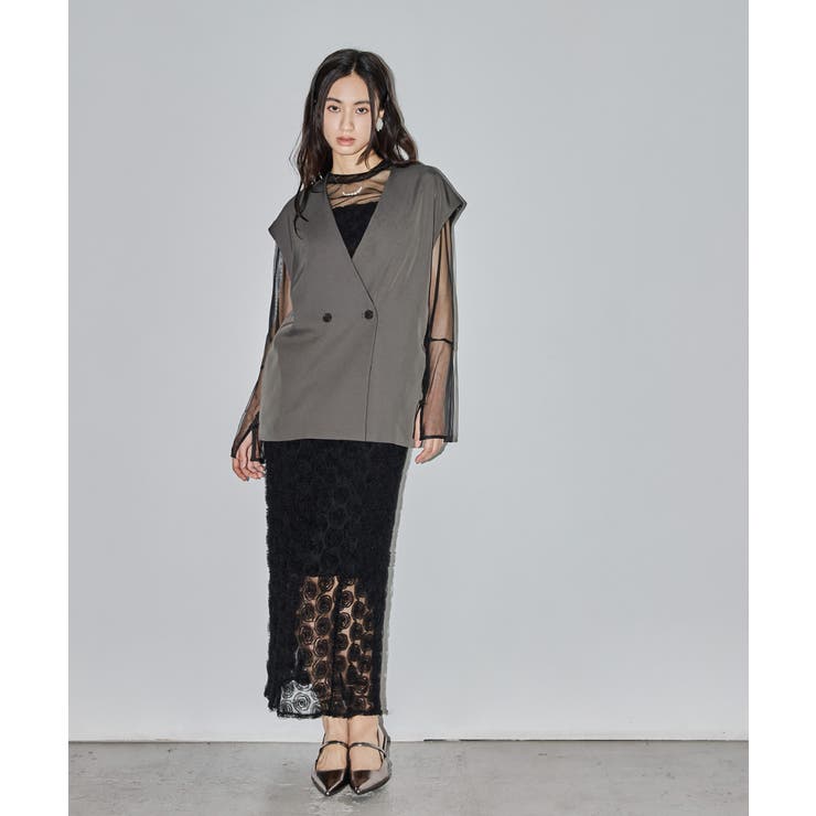 niana ニアナ ローズレースペンシルドレス[品番：FT000010407