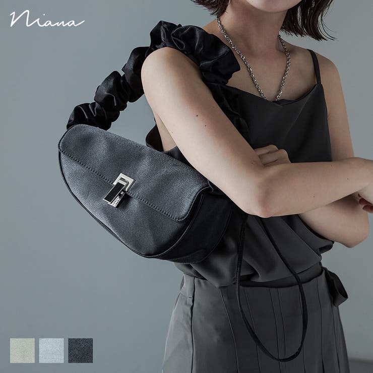 niana ニアナ 2wayサテンフリルハンドルバッグ | Fashion Letter | 詳細画像1 