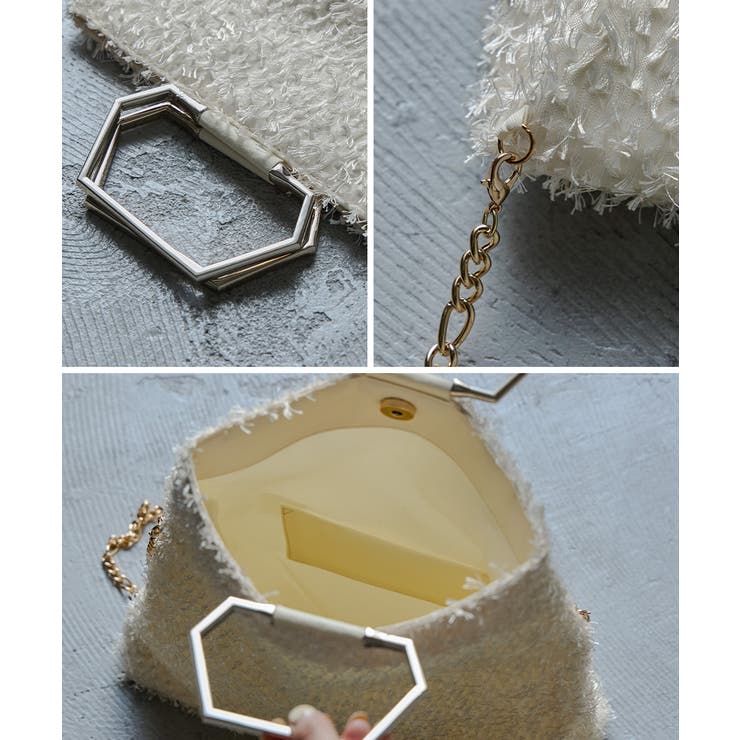 niana ニアナ メタルハンドルシャギーバッグ[品番：FT000010448