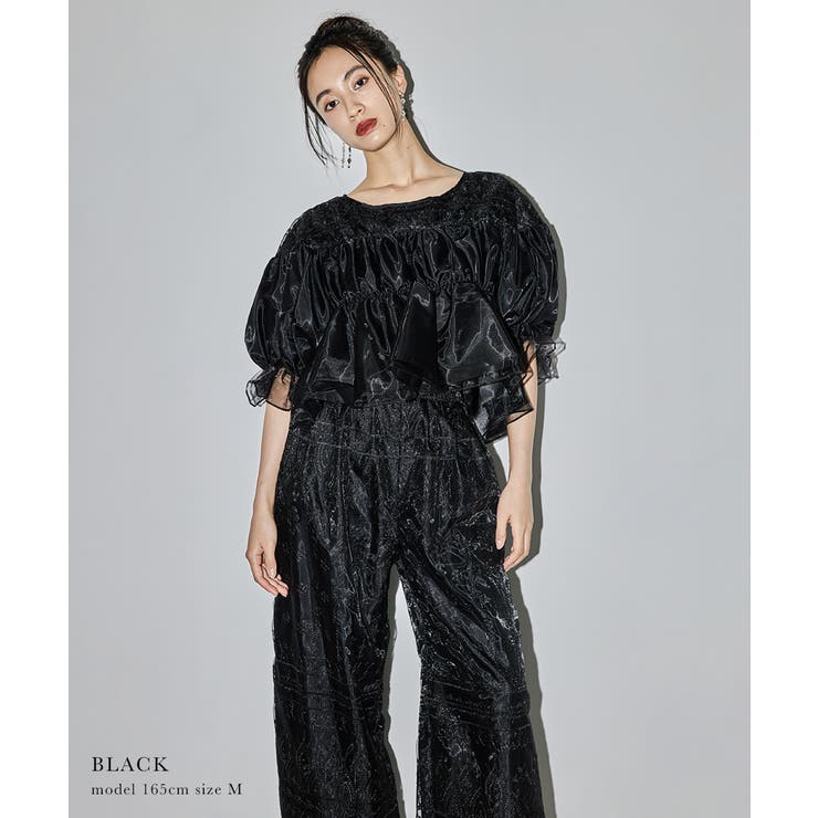 niana ニアナ ルナレースセットアップパンツドレス[品番