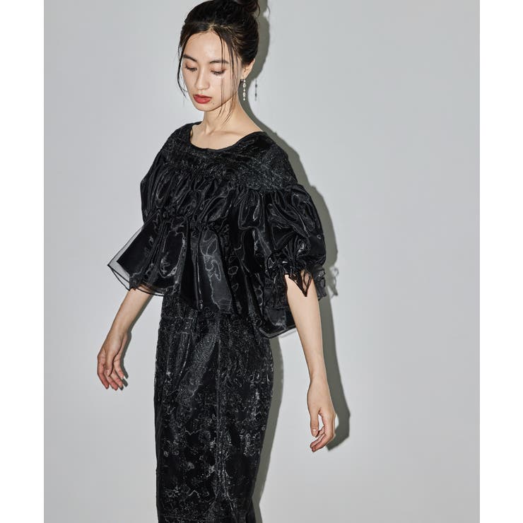 ファッションレター　nianaニアナ　セットアップ　パンツドレス　刺繍レース niana ニアナ ルナレースセットアップパンツドレス[品番