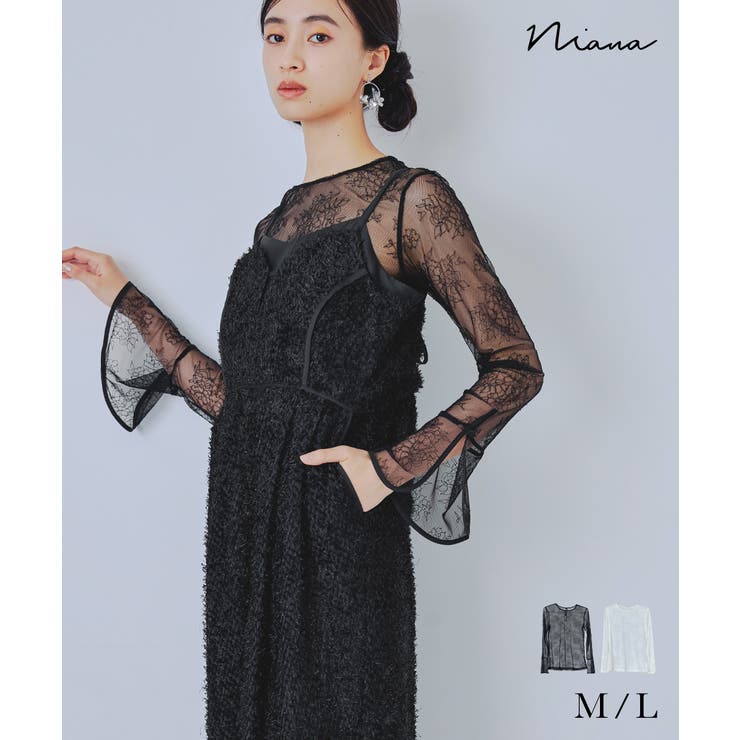 niana ニアナ ベルスリーブレーストップス | Fashion Letter | 詳細画像1 