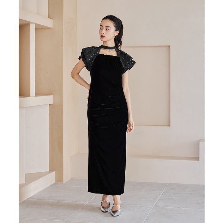 niana ニアナ ドレープベロアドレス[品番：FT000009887]｜Fashion