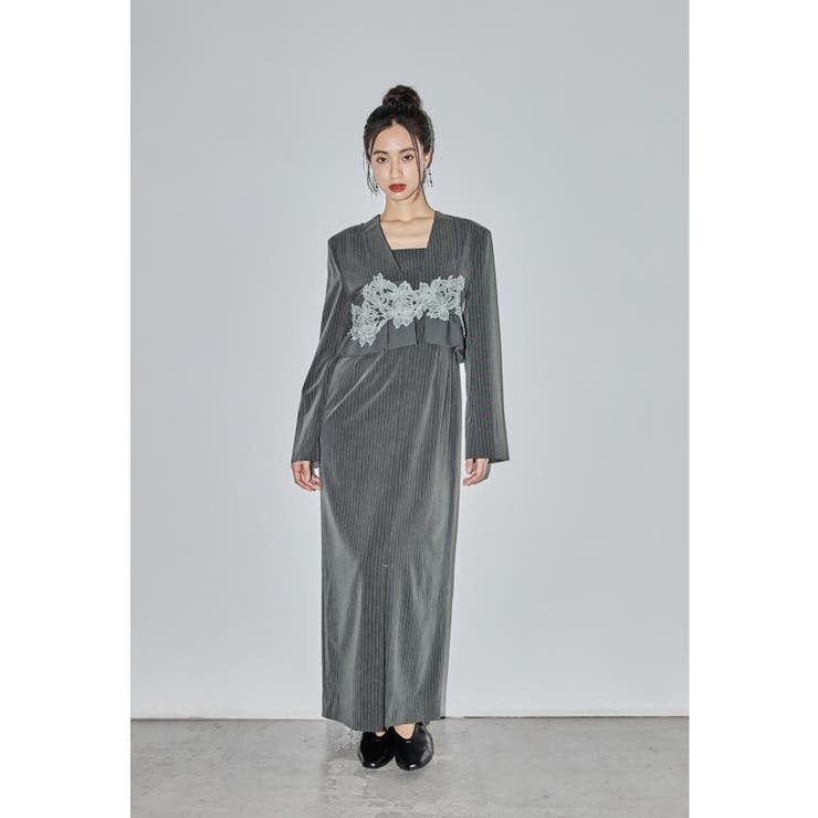 niana ニアナ ピンストライプテーラードビスチェドレス[品番