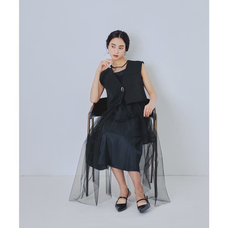 niana ニアナ ショートジレセットチュールドレス | Fashion Letter | 詳細画像6 