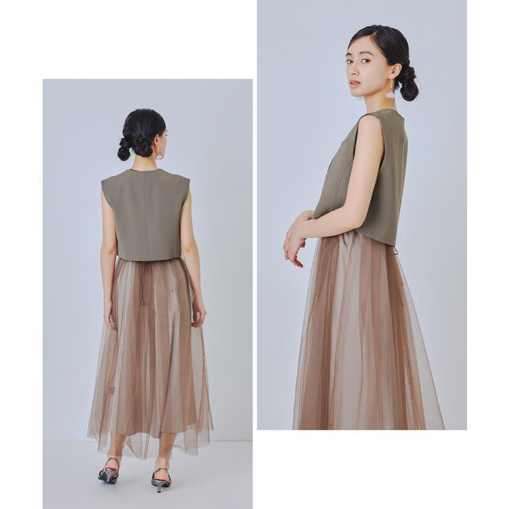 niana ニアナ ショートジレセットチュールドレス | Fashion Letter | 詳細画像14 