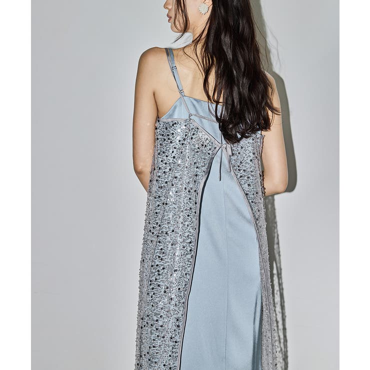 新品 ZARA 背中 オープン 肩 デザイン 総スパンコール ドレス ワンピ 新品 ZARA 背中 オープン 肩 デザイン 総スパンコール ドレス