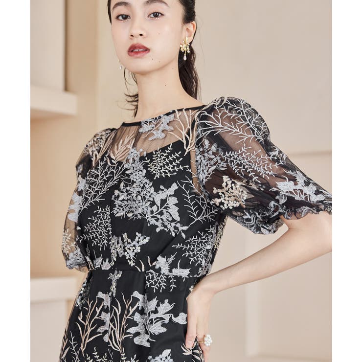 niana ニアナ フラワー刺繍レースペンシルドレス | Fashion Letter | 詳細画像4 