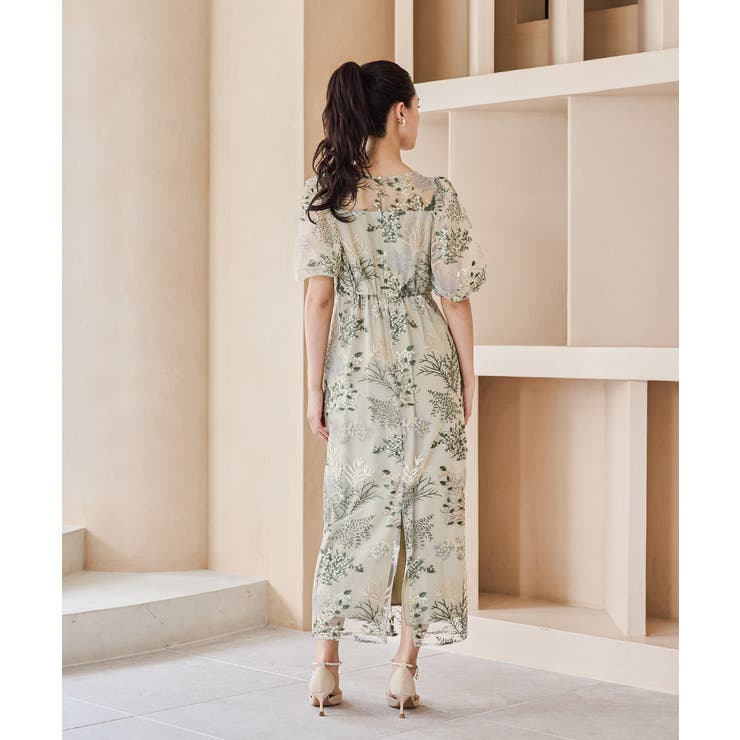 ローズレースペンシルドレス　niana niana ニアナ ローズレースペンシルドレス[品番：FT000010407