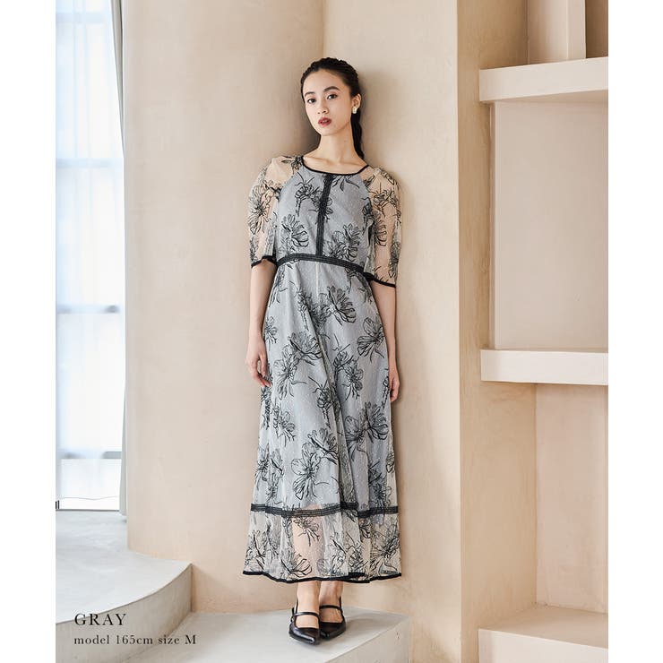 niana ニアナ ドローイングフラワードレス | Fashion Letter | 詳細画像10 