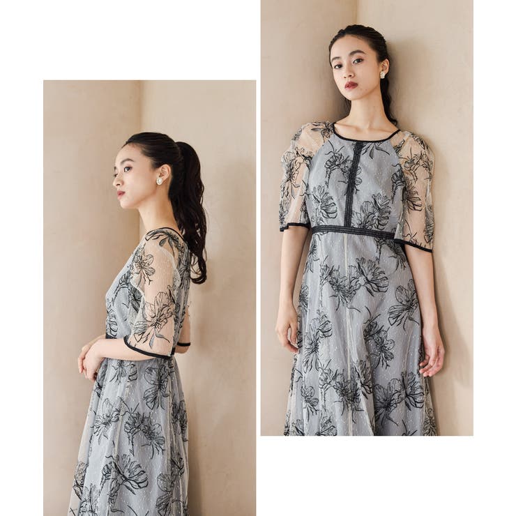 niana ニアナ ドローイングフラワードレス | Fashion Letter | 詳細画像12 