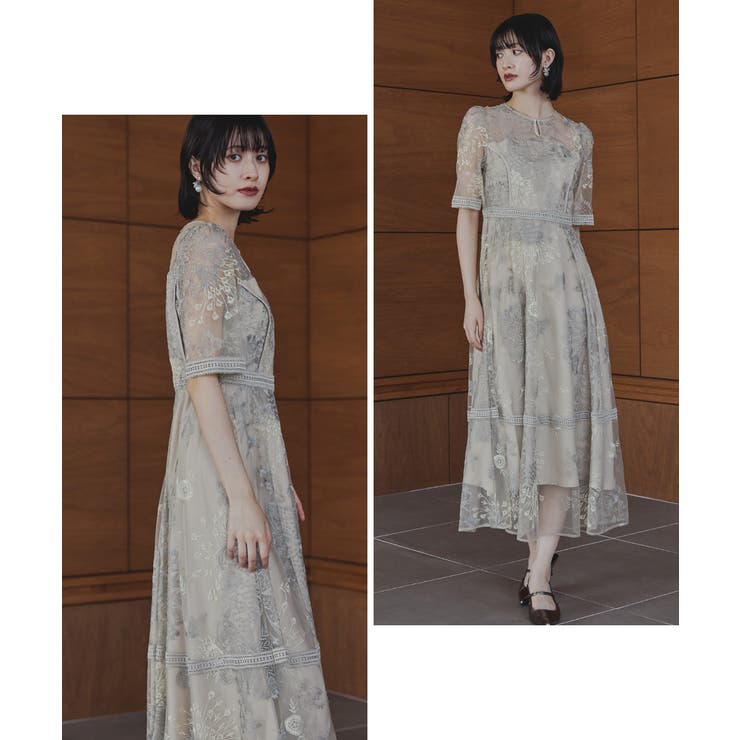 niana ニアナ フラワーレースフレアドレス | Fashion Letter | 詳細画像4 
